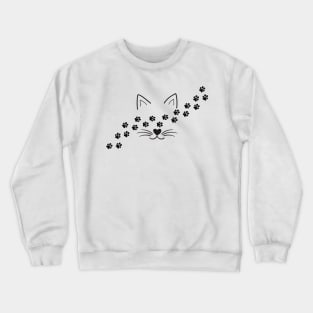 Cat Footprints Crewneck Sweatshirt